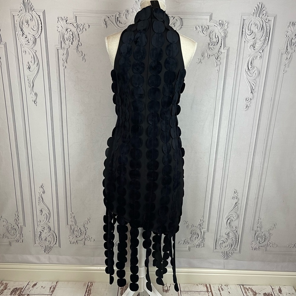 Tiffany Elegant Tassel Laser Cut Evening Mini Dress - Picture 11 of 15